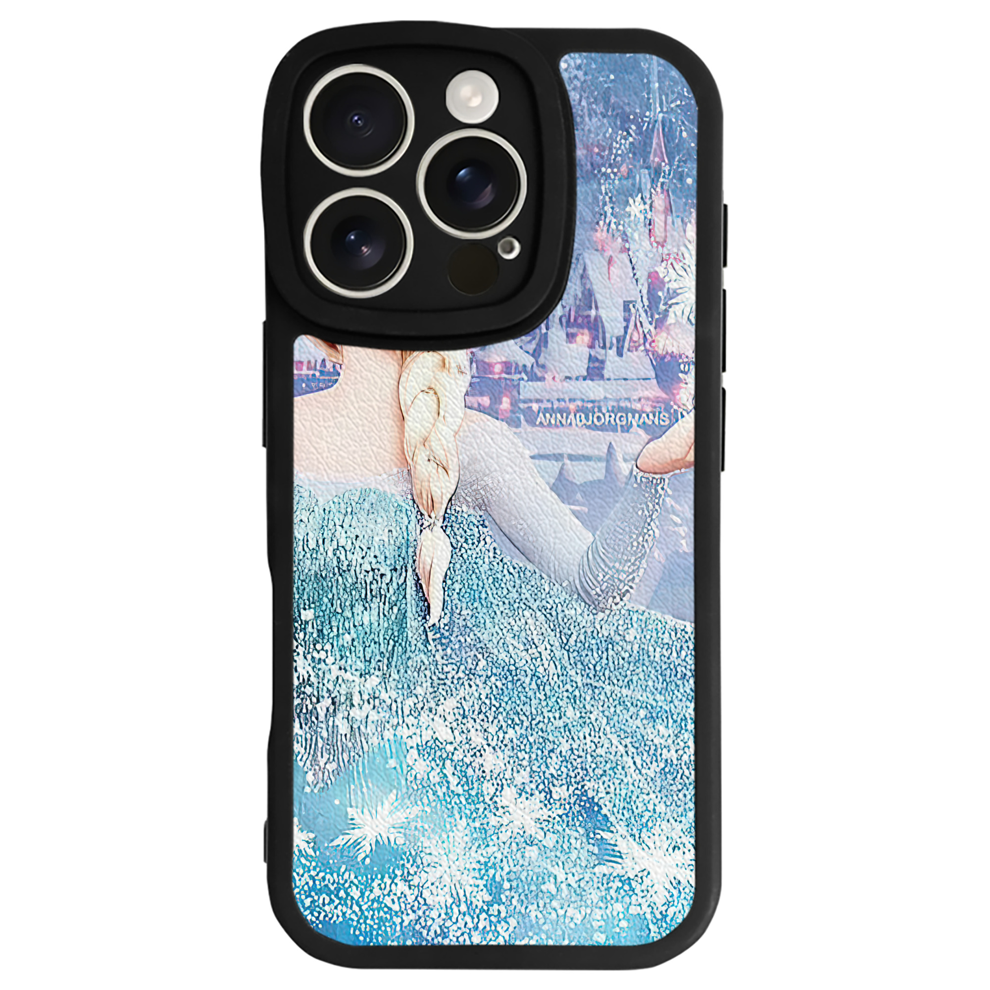 （画像用） アナと雪の女王 アンナ エルサ Frozen Anna Elsa 【iPhone 16シリーズ対応】シリコンスマホケース（レザー調） 材質：シリコン